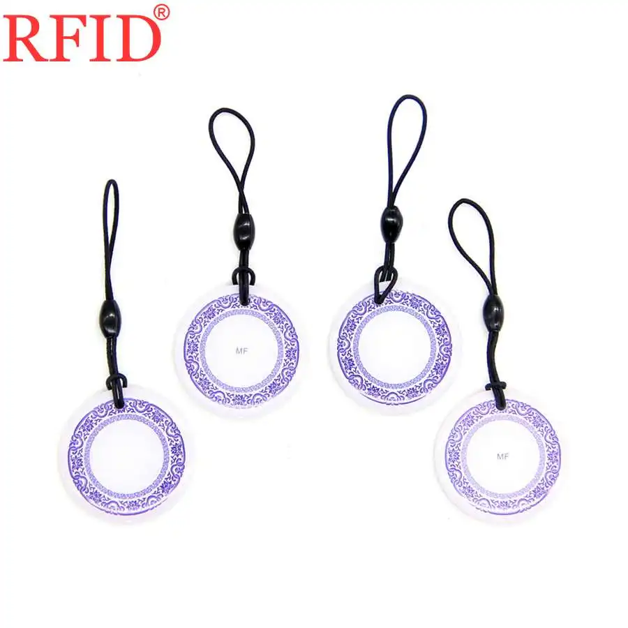 UID S50 1K 13 56 mhz перезаписываемая IC карта сменный NFC Брелок с кольцом RFID Круговой