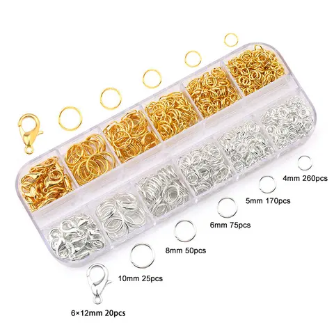 1Box ​​BEEWEY REUCING KITS ALLA ALIMENTO ANTI ALL'ACCOLO APPOGLIO ALBASTER CLASPP per accessori per catena della collana bracciale fai -da -te che creano forniture