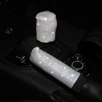 for diamond crystal car gear shift collar cover glitter rhinestones auto shifter hand brake decorations interior accessories