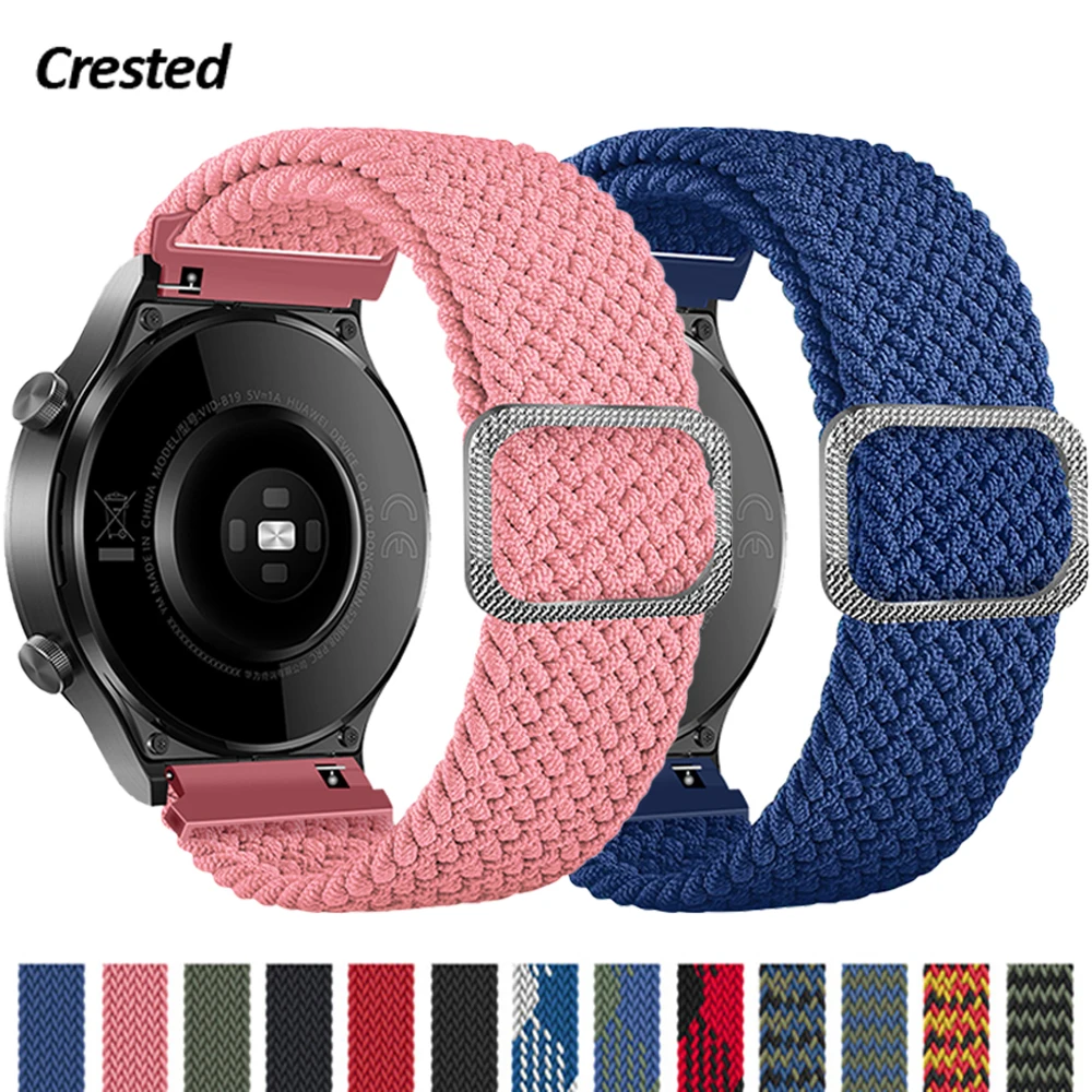 Ремешок для часов 20 мм/22 мм Samsung Galaxy watch 3/active 2/46 мм/42 мм/Gear S3 регулируемый плетеный