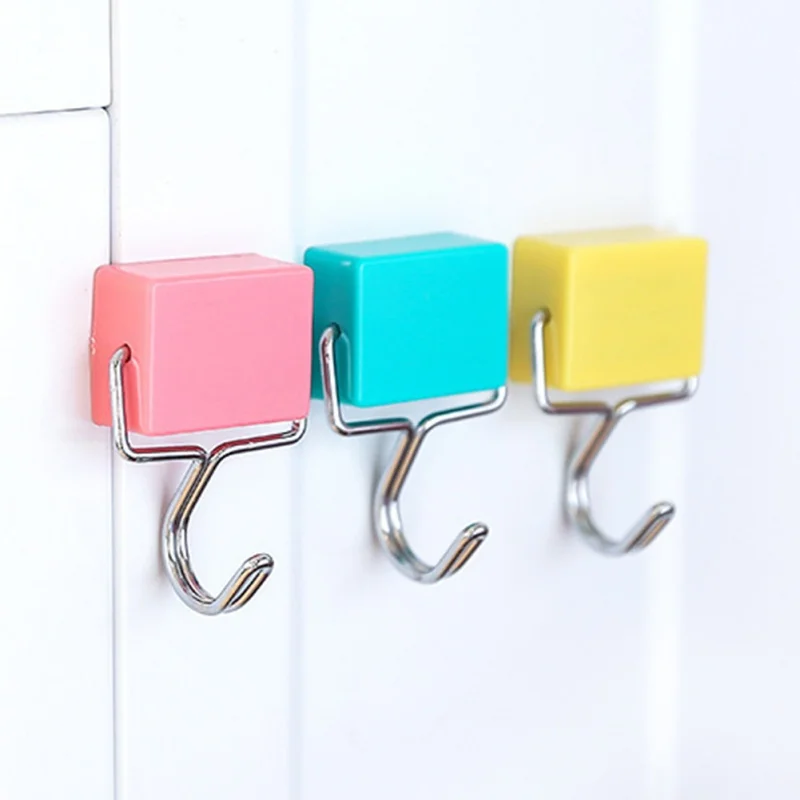 Супермощный Железный крючок для холодильника бесшовного крепления Магнитный