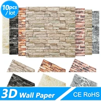 3d wallpaper diy brick stone pattern self adhesive waterproof 3d wall stickers kitchen backsplash bathroom wall tile stickers
