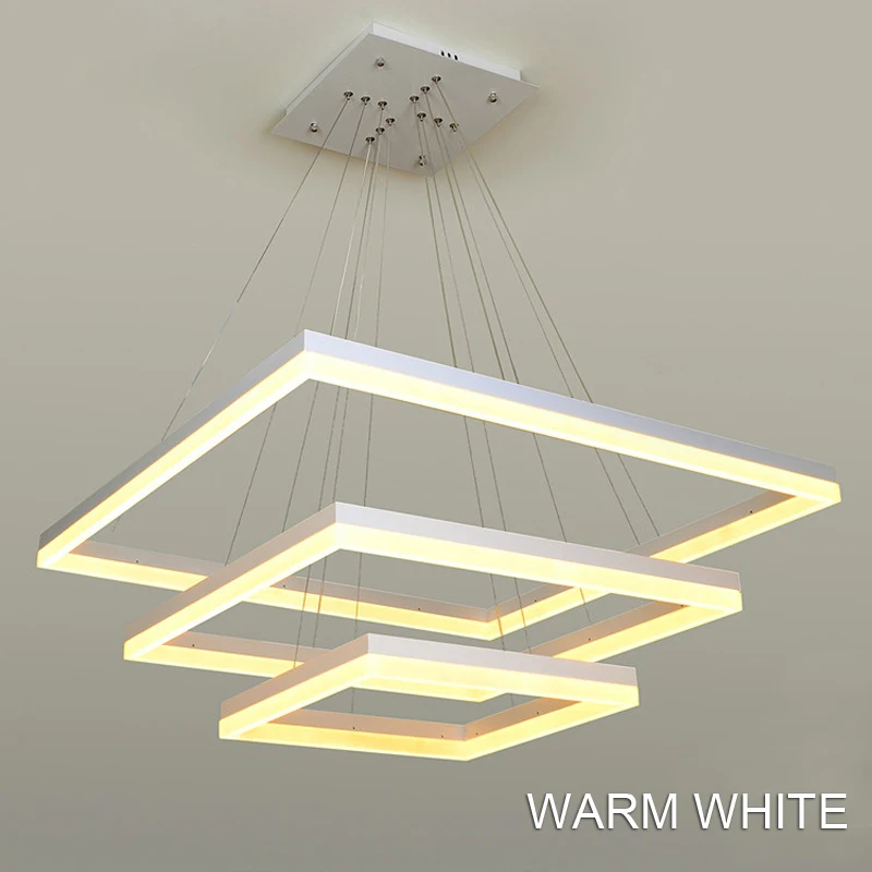 Квадратный светодиодный подвесной светильник современный на возраст 1 2 3 слоя