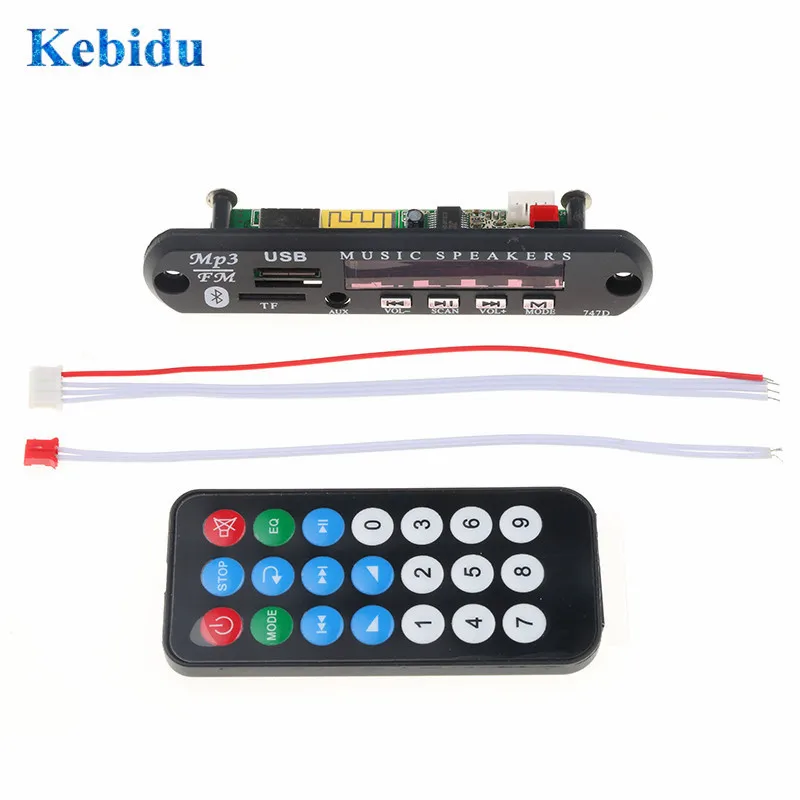 KEBIDU USB TF Радио беспроводной Bluetooth MP3 декодер 12 в WMA плата аудио модуль для