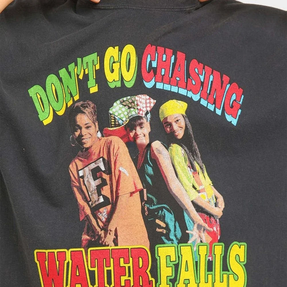 

TLC Waterfalls Vintage Old School Girl Group Tee Cotton T shirt ie Hip Hop Print Art Fan Gift Gift(1)