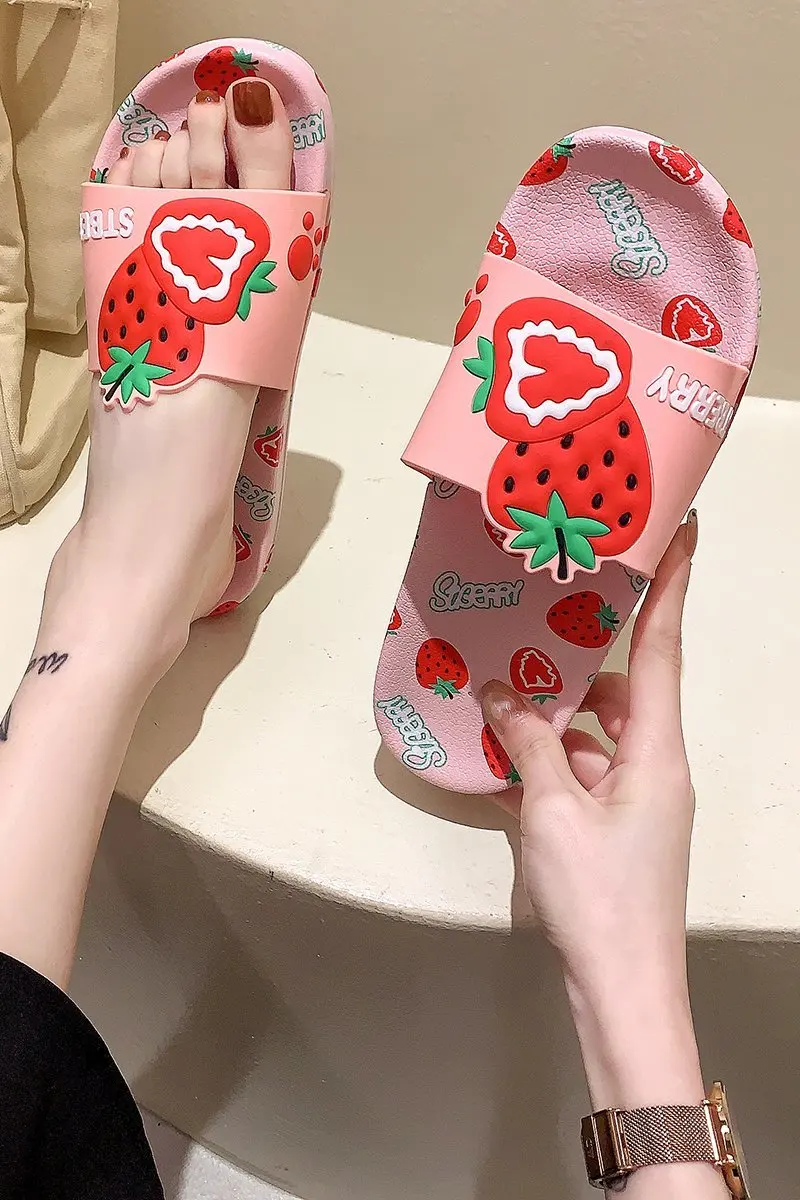 

Slippers for women's outer wear 2021 summer new fashion flat bottom all-match flip-flops student cute home sandals