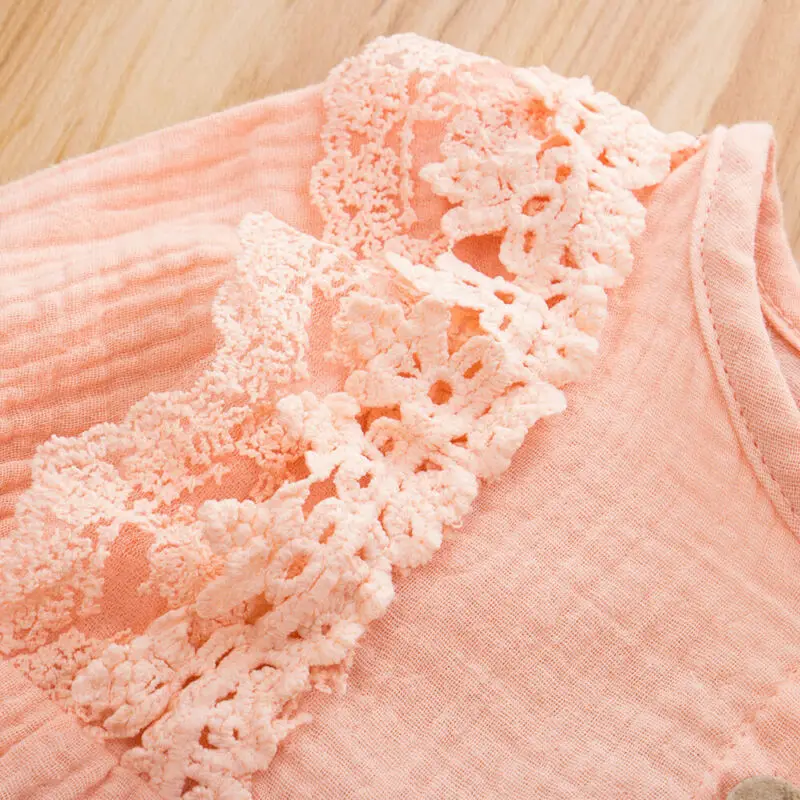 Комбинезон с длинным рукавом и кружевом на возраст 0-24 месяца |