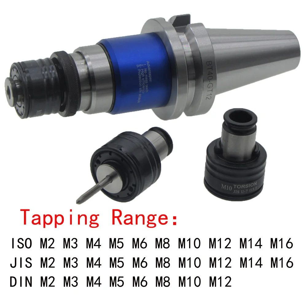 Tap Chucks Overload Protection GT12 BT30 BT40 Tapper Telescoping Torque CNC Machining Center Tapping Collet Holder enlarge