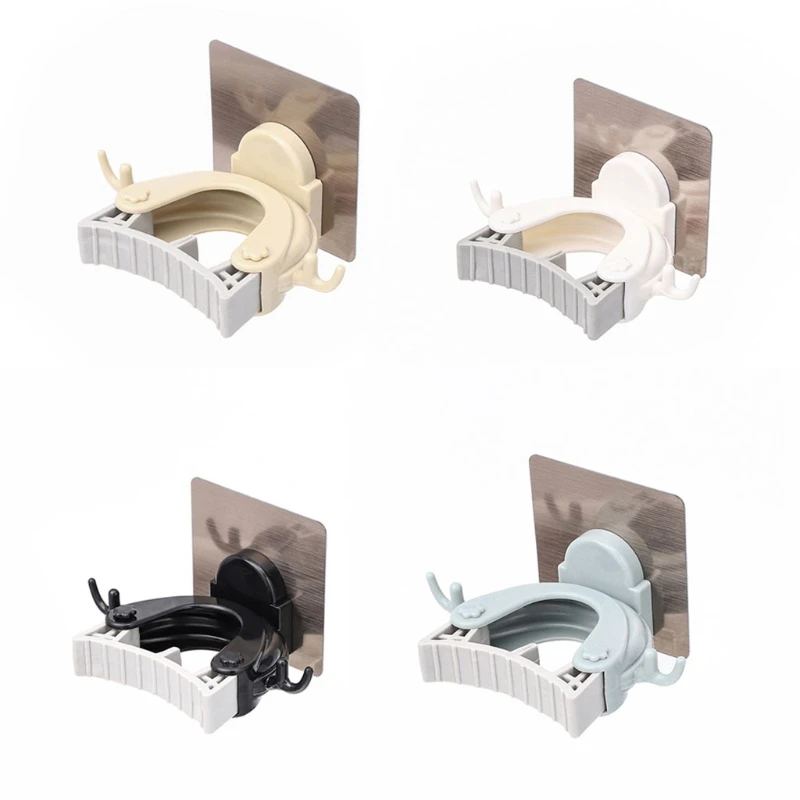 

Настенный держатель для швабры, водонепроницаемый органайзер для метлы без отверстий, самоклеящиеся подвесные крючки на присосках для ван...