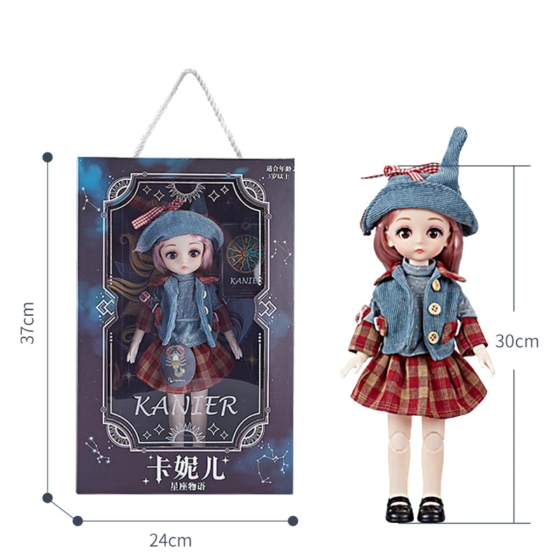 

12 Inches Blinking Doll Male 1/6 With Dress Clothes Moveable Joints Nude Body 12 Constellation Styles Bjd Dolls Toys For Girls