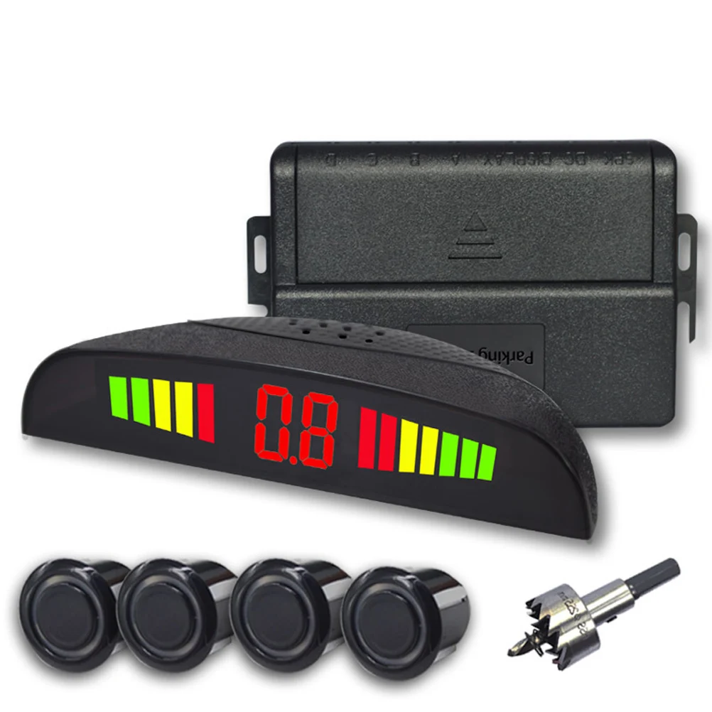 1 комплект с 4 датчиками Автомобильный светодиодный датчик парковки детектор от