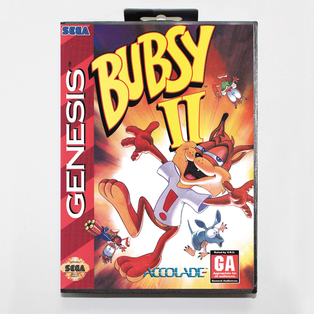 

Игровая карта Bubsy II 16bit MD для Sega Mega Drive/ Genesis с розничной коробкой