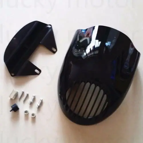 

Black Grill Headlight Fairing Mask Front Mount For Harley Dyna Iron 883 Low Glide Sportster 1200 Custom Motorcycle