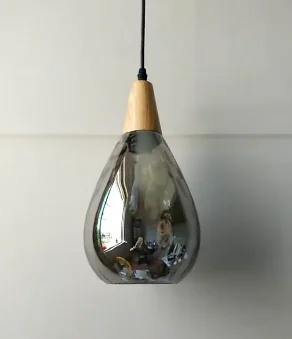 Dark Grey LukLoy, современный светодиодный подвесной светильник, капли воды, стекло, дерево, лофт, подвесной светильник, потолочный светильник для лофт, кухня, остров, кафе, бар, столовая - Цвет корпуса: Dark Grey