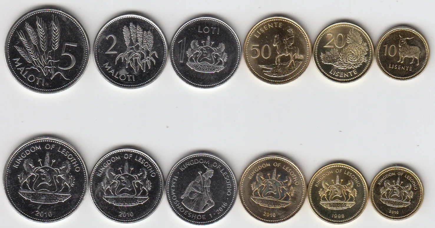 

Lesotho 6 Coins Set 100% Authentic Original Coin Collectibles UNC