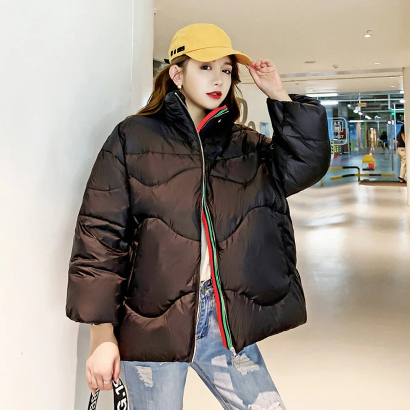 Новинка 2019 года сезон осень-зима легкая куртка-пуховик в Корейском стиле женская