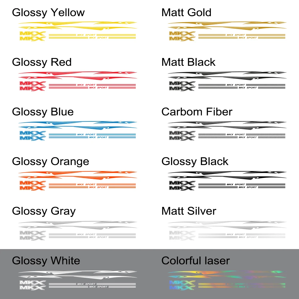 

2pcs Long Stripe Car Stickers For Lincoln MKC MKX Vinyl Film Reflective Waterproof Auto Sport DIY Decals Car Tuning Accessories