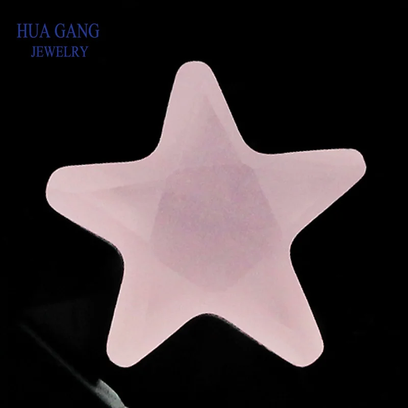 

Pink Star Shape Princess Cut Loose Glass Beads Synthetic Gems For Jewelry Size 3x3~10x10mm Free Shipping