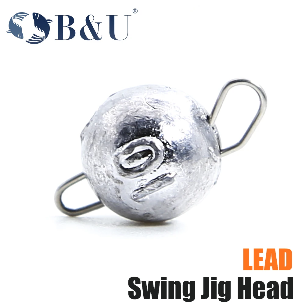 B & U Lead 3g 5g 7 г, 10 г, 12 14g качели Lead Jig Head рыболовные принадлежности глубокий пульки, Вес мягкие приманки рыболовные снасти