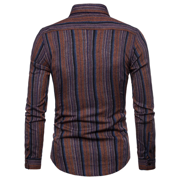 Европейский размер 2018 осень новая мужская повседневная цветная рубашка с