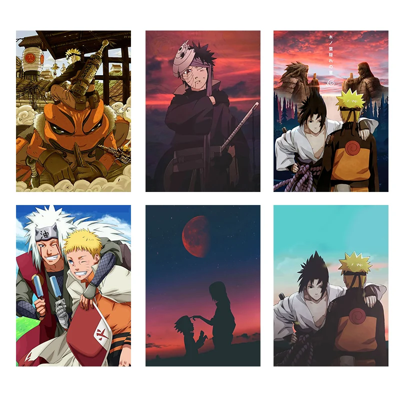 

Canvas Painting Classic Japan Anime Naruto wall art Poster and print HD Kakashi Sasuke Mural Home Living Room Decor Boy Gift