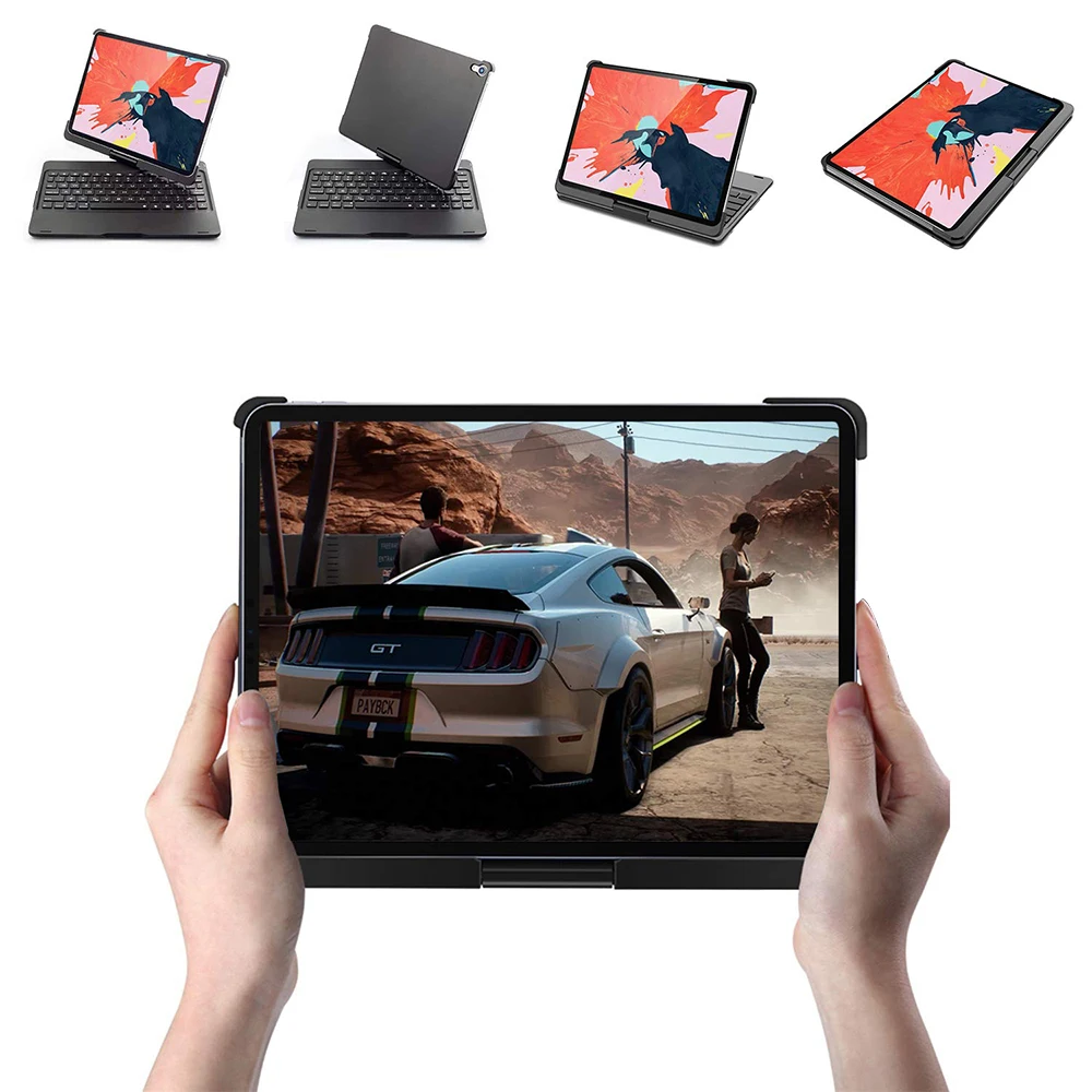Чехол для iPad Pro 11 10,5 9,7 7 цветов с подсветкой 360 Rotatio Беспроводной Bluetooth клавиатура чехол для iPad 6th 5th воздуха на возраст 1, 2, 3