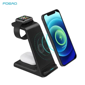 3 in 1 charging stand for iwatch apple watch 6 5 airpods pro qi 15w fast wireless charger station for iphone 13 12 11 xs x xr 8 free global shipping