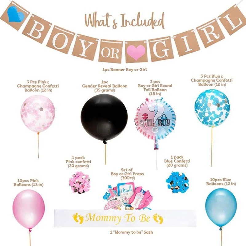 Вечерние воздушные шары для девочек и мальчиков 36 дюймов розовый баннер детей