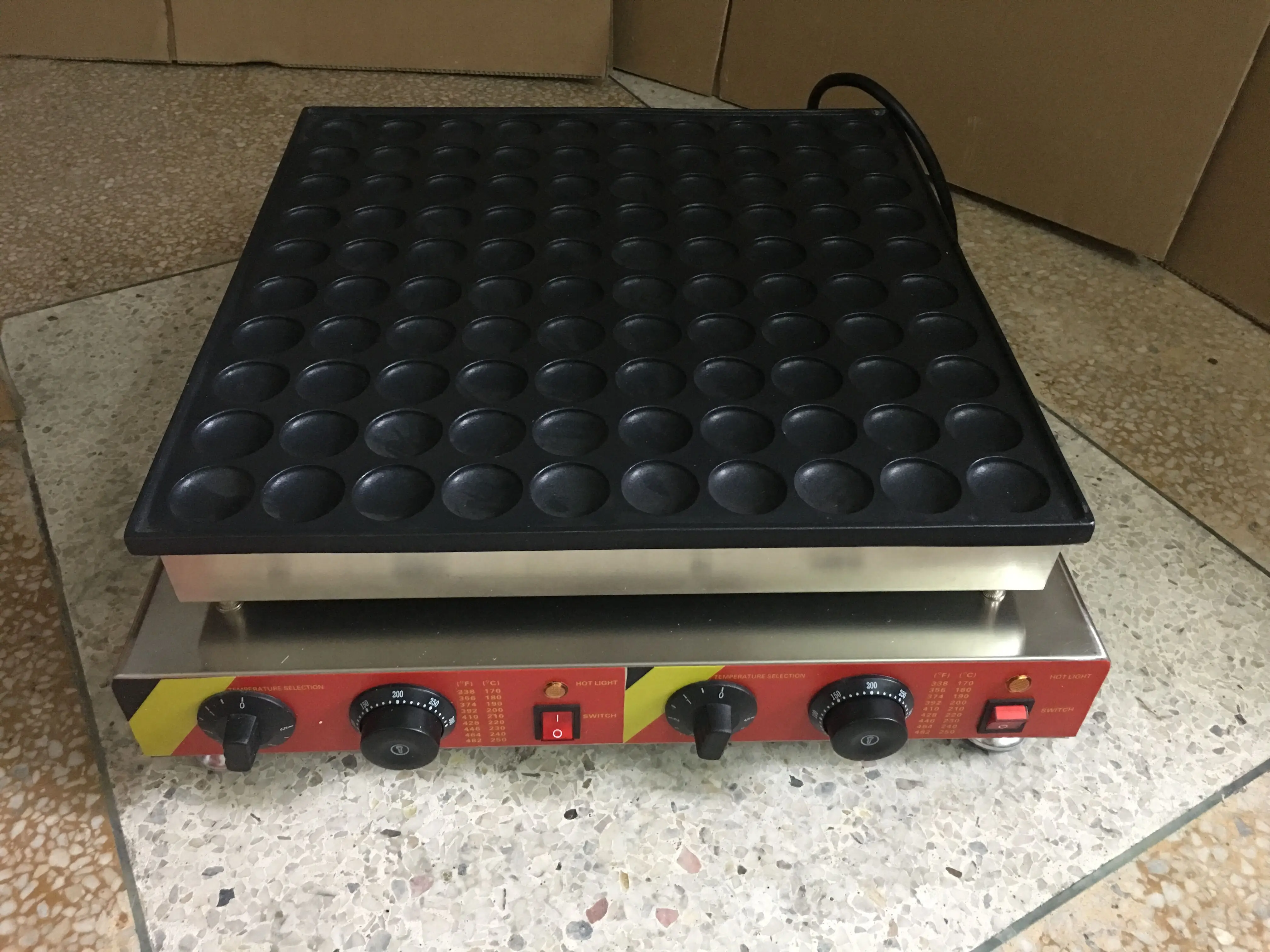 Free Shipping 100 Pcs Commercial Use 110v 220v Pancakes Maker Non-stick Poffertjes Machine Mini Dorayaki Grill | Бытовая техника