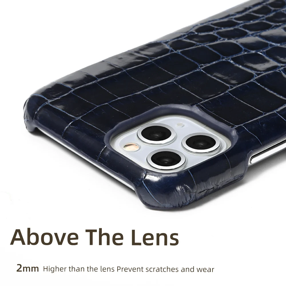 langsidi original bright crocodile leather case for iphone 12 pro max 11 13 pro max 12 13 mini xs max xr genuine leather covers free global shipping