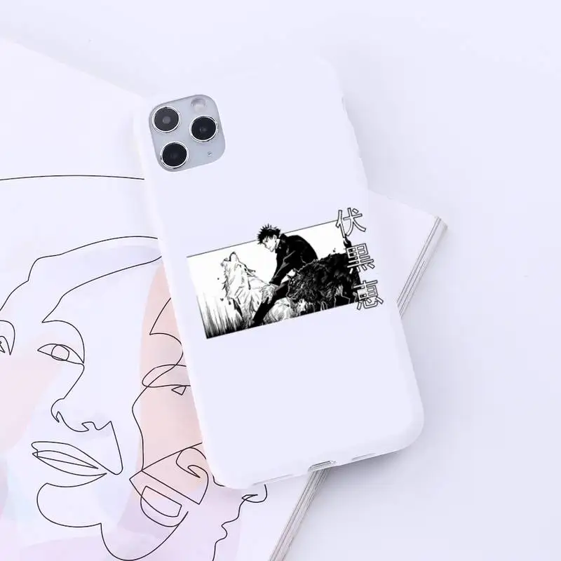 

Jujutsu Kaisen Anime comics luxury protective shell Phone Case Candy Color for iPhone 6 7 8 11 12 s mini pro X XS XR MAX Plus