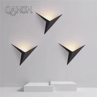 modern minimalist triangle shape led wall lamps nordic style indoor wall lamps living room lights 3w ac85 265v simple lighting
