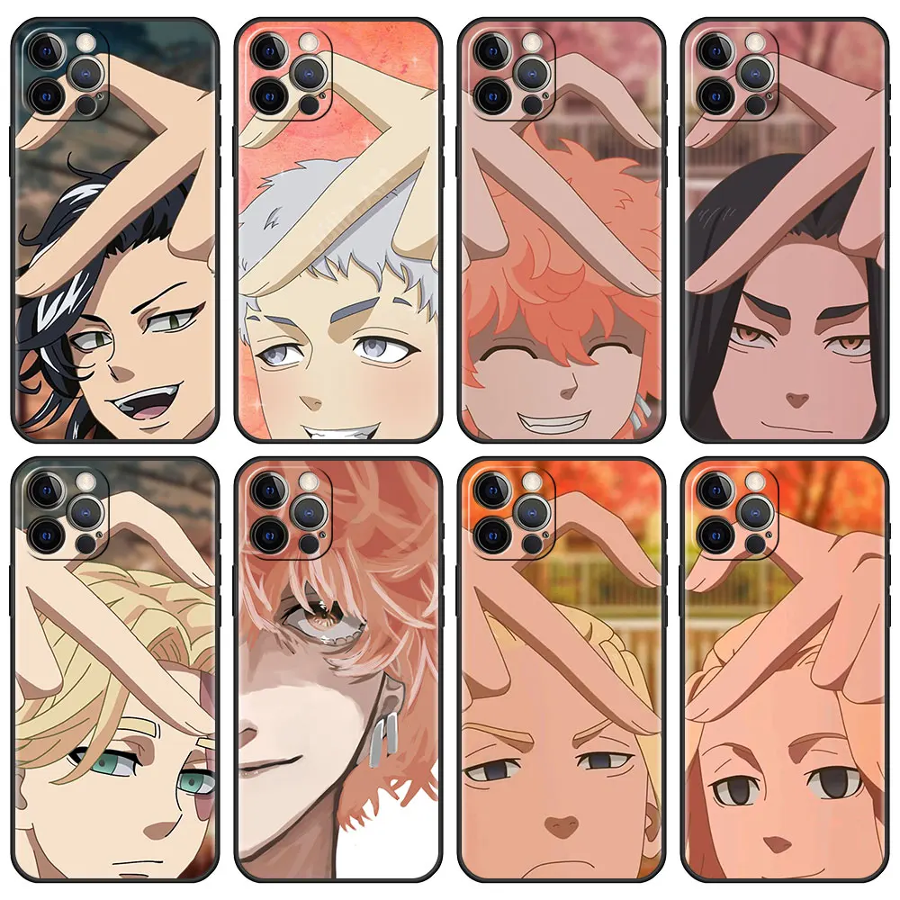 

Luxury Soft Case For Apple iPhone 13 12 Mini 11 Pro 7 XR X 6 6S XS Max 5 5S SE 8 8S Plus Tpu Phone Cover Tokyo Revenger Anime