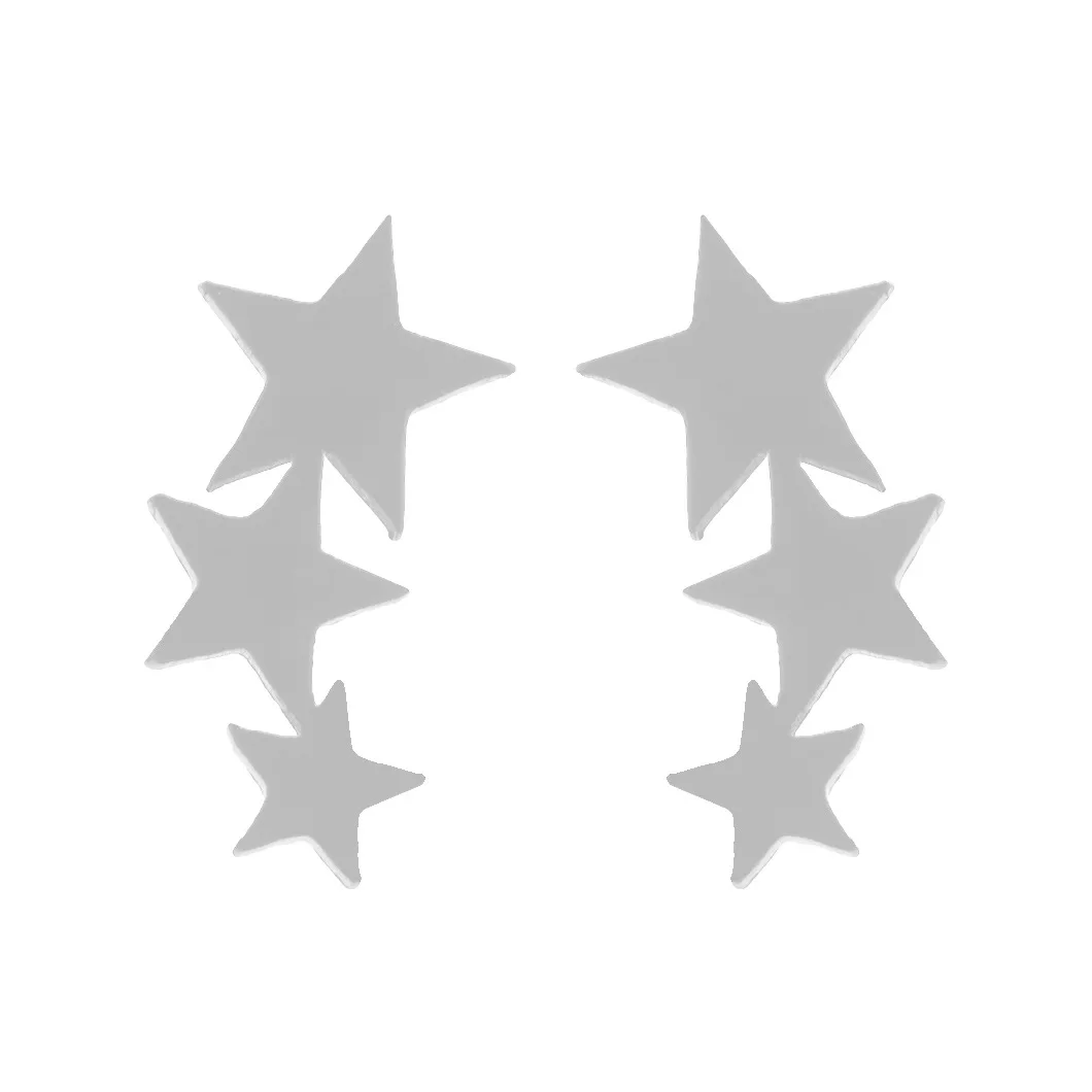 Серьги из нержавеющей стали в виде сердца Луны звезды пятиконечной треугольные