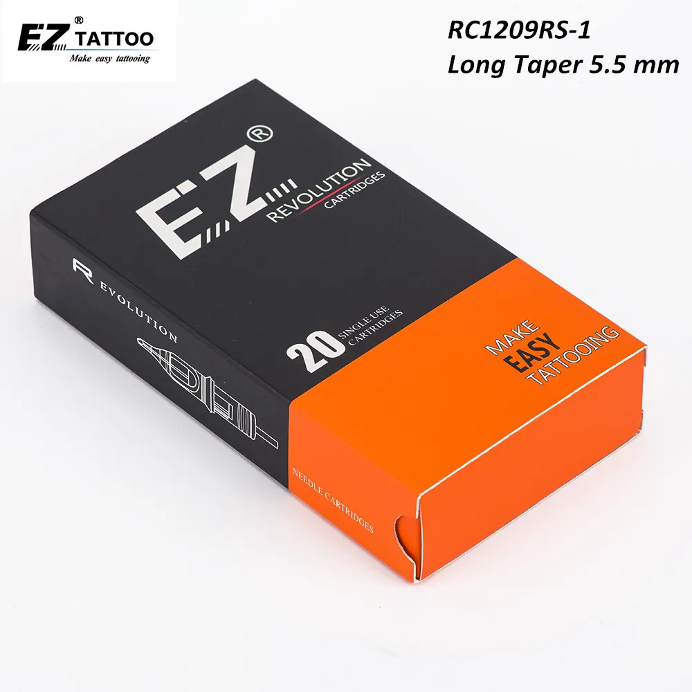 RC1209RS 1 EZ Revolution тату картридж круглый шейдер иглы длинный конус для и перманентный