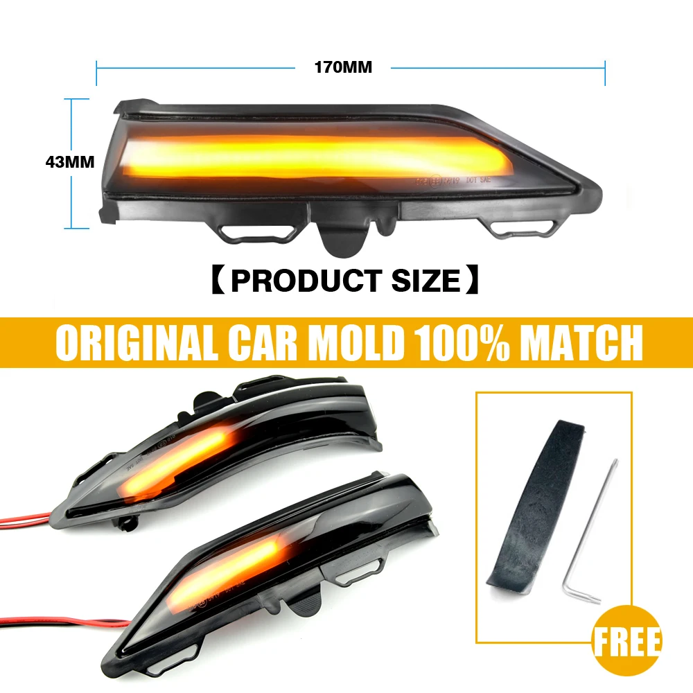 

For Ford ST Line MK8 2018 Fiesta MK8 2019 2020 PUMA 2020 2021 Rearview Mirror Indicator Lamp Side Wing LED Blinker Light