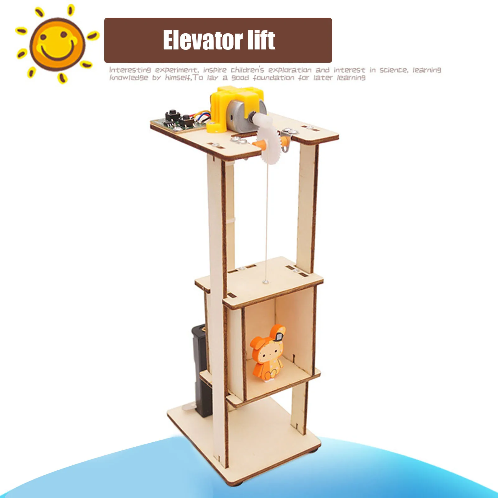 

DIY Electric Elevator Lift Model Toys Science Experiment Technology Puzzles Kits Creative Innovation Education For Children Boy