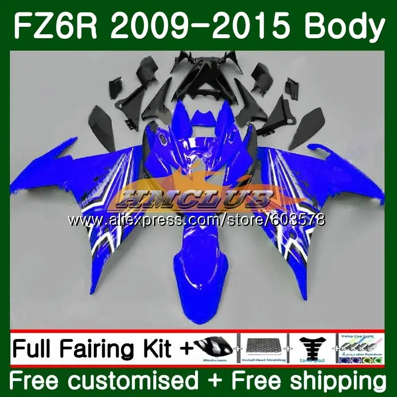 

Body For YAMAHA FZ6N FZ6 R FZ-6R 2009 2010 2011 2012 2013 2014 2015 62CL.16 FZ 6R FZ6R 09 10 11 12 13 14 15 Glossy Blue Fairing
