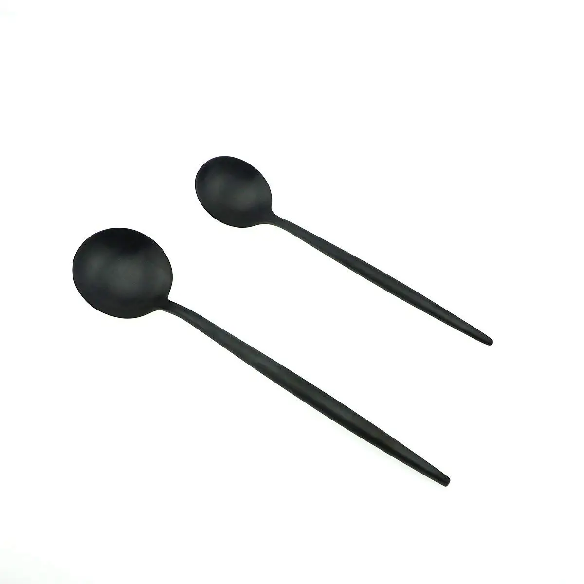 Матовый черный набор посуды из нержавеющей стали 304 Обеденный нож салатная вилка