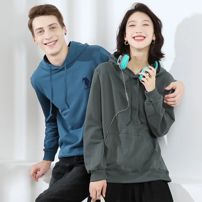 Классический свитер с капюшоном в стиле U.S.Polo Assn. Для мужчин и женщин модный