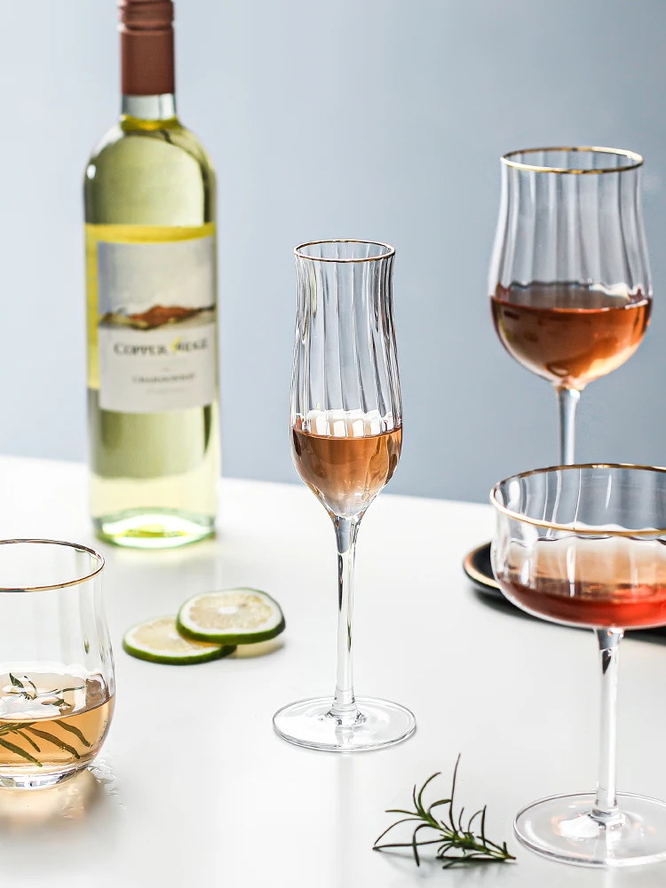 Nordic Creative White Wine Cup Luxury Glass Goblet Lead-Free Champagne Glass Home Bar Sets Zestaw Barmanski Bar Tools DI50JJ
