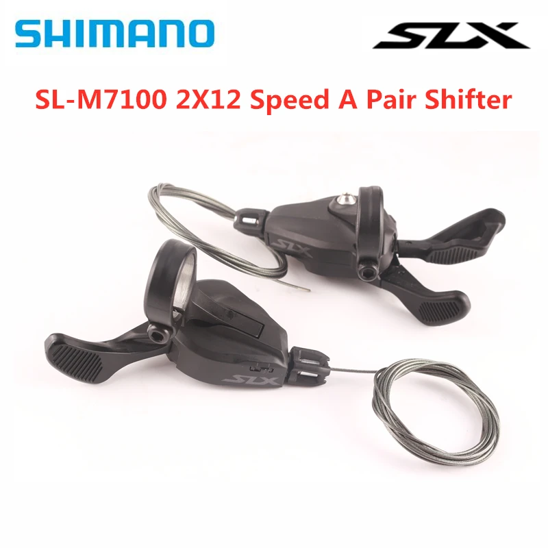 A Pair Shifter SHIMANO SLX SL-M7100 2s 12s 2x12 рычаг переключения скоростей M7100 рычаг переключения скоростей 24 скорости SHIMANO - Цвет: A Pair Shifter