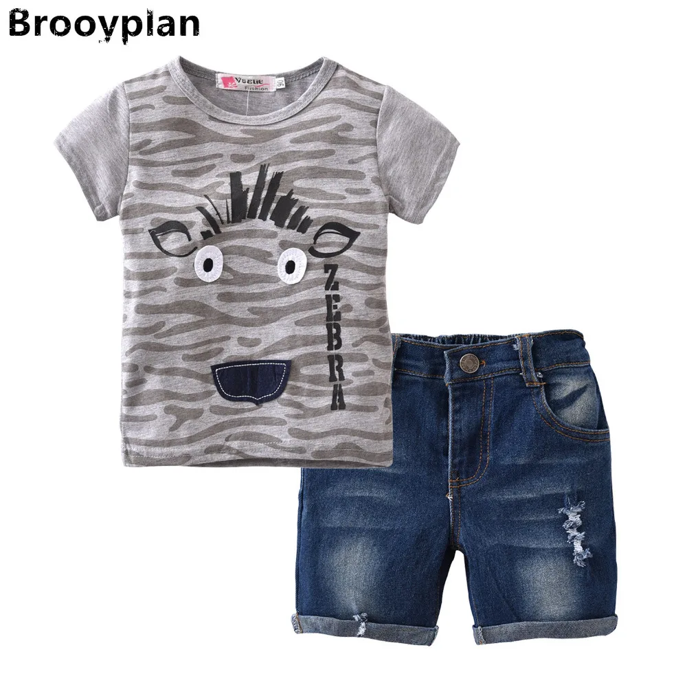 Новинка 2021 стильный Детский костюм летняя одежда для маленьких мальчиков топ с