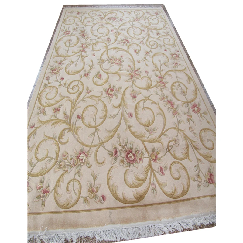 

WOOL CARPET FRENCH WOVEN WOOL CARPET TABLE DECOR BROWN CIRCULARABLE CIRCULAR HOUSEHOLD DECORATION MAT CHINESE FLOWER RUG