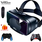 3D VR гарнитура виртуальной реальности умные очки шлем для смартфонов сотовый телефон мобильный 7 дюймовый объектив бинокль с контроллерами