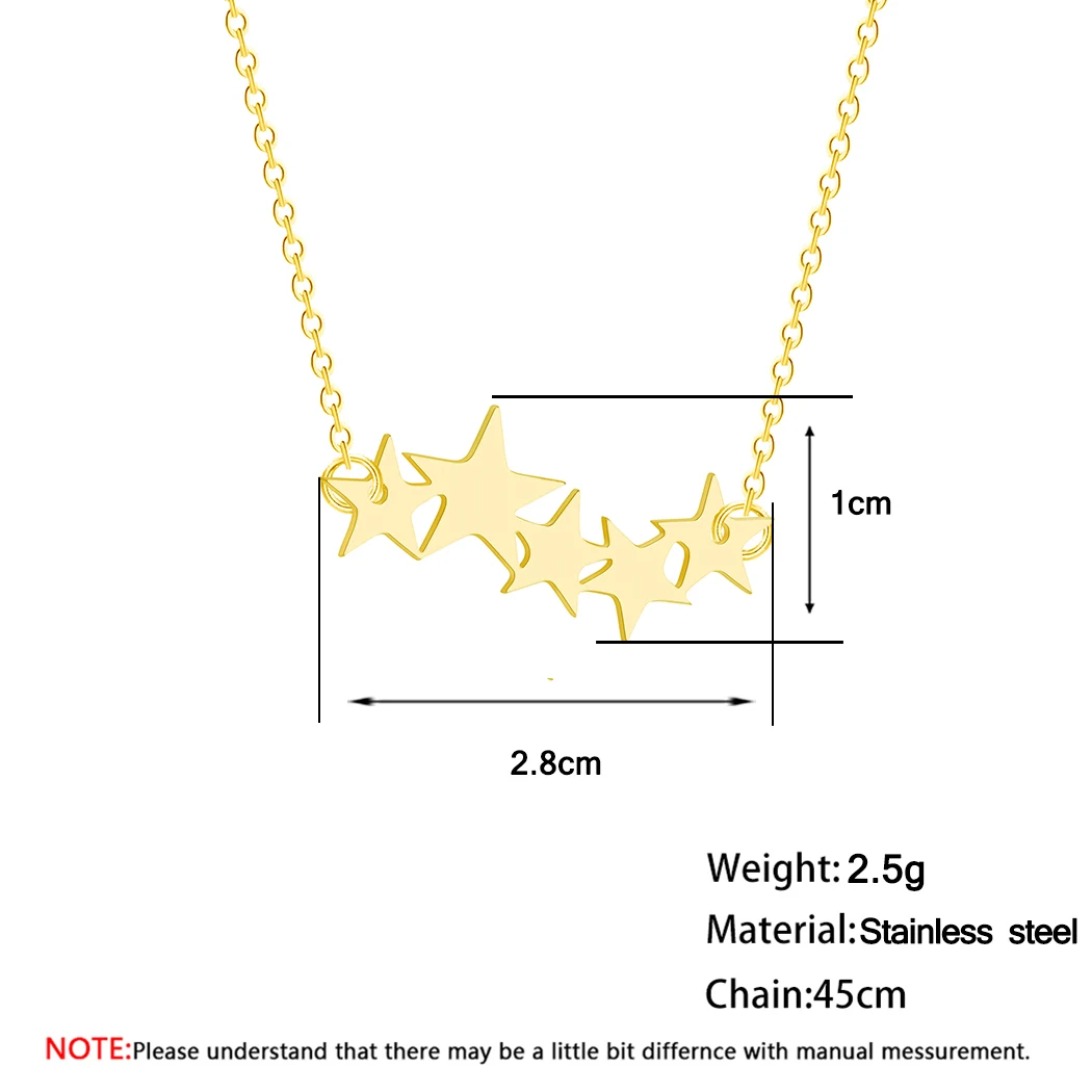 Женское Ожерелье со звездами Cxwind ожерелье из нержавеющей стали золотого цвета