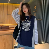harajuku vintagestriped sleeves retro tshirt female kawaii top grunge punk clothing women korean aesthetic y2k clothes teeshirt
