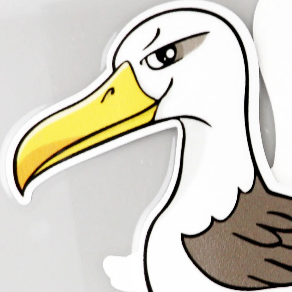 

YJZT 12.1CM13.8CM Funny Albatross Bird Animal Car Sticker PVC Decal 11C-0267