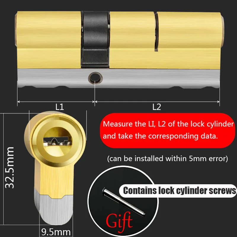 Замок дверной с сердечником и защитой от кражи цилиндрический замок для гостиной
