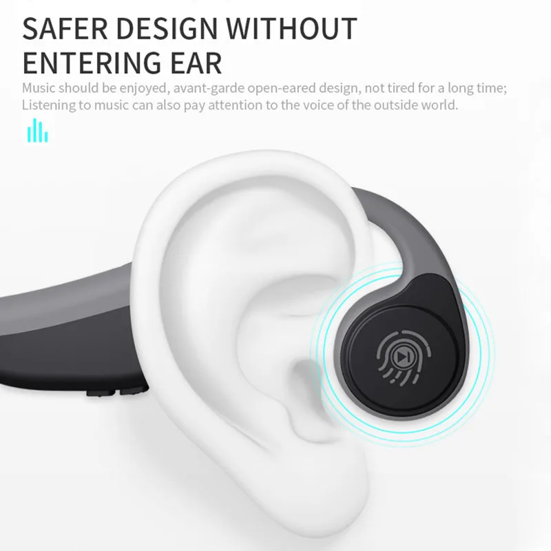 Новая Bluetooth гарнитура MIJIYU V9 с костной проводимостью беспроводная подвесная